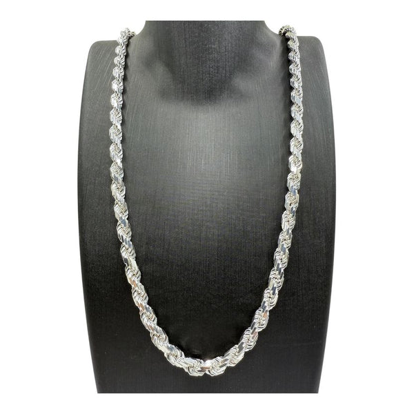 Rope Chain 7 mm aus massivem 925er Sterlingsilber