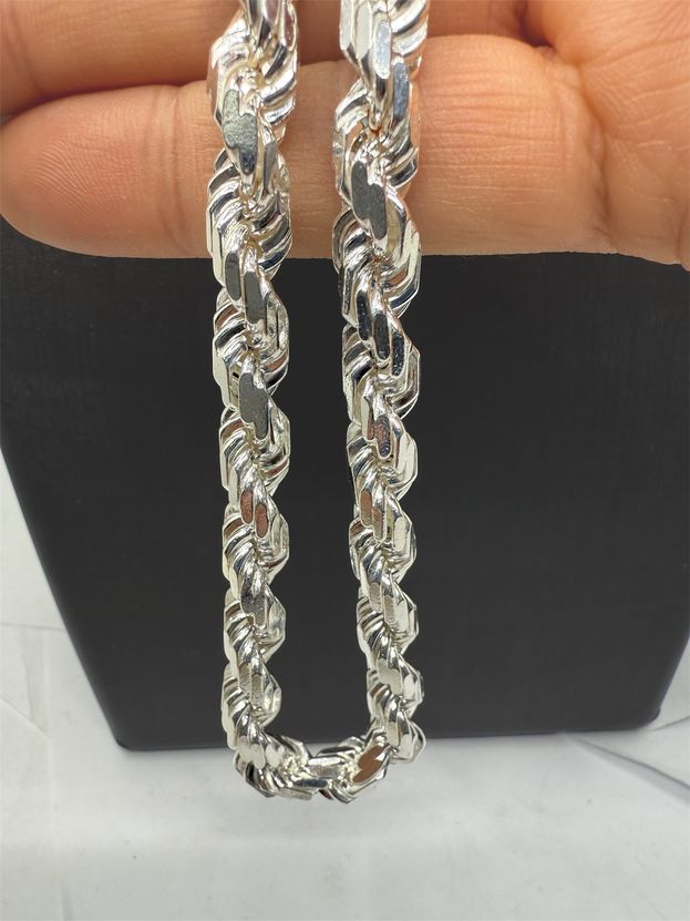 Rope Chain 7 mm – Massive Kordelkette aus 925 Sterling Silber