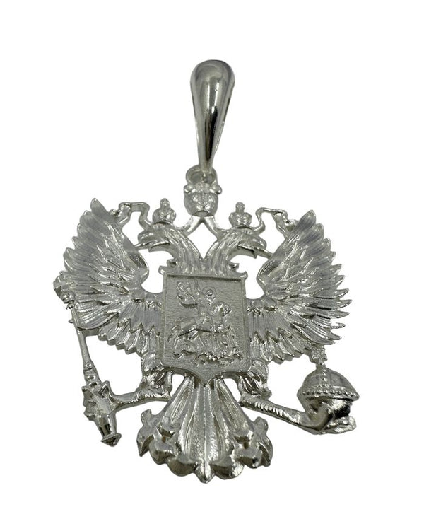 Russland-Wappen-Anhänger aus 925er Sterlingsilber