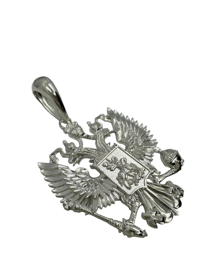 Russland Wappen Anhänger Massiv aus 925 Sterlingsilber