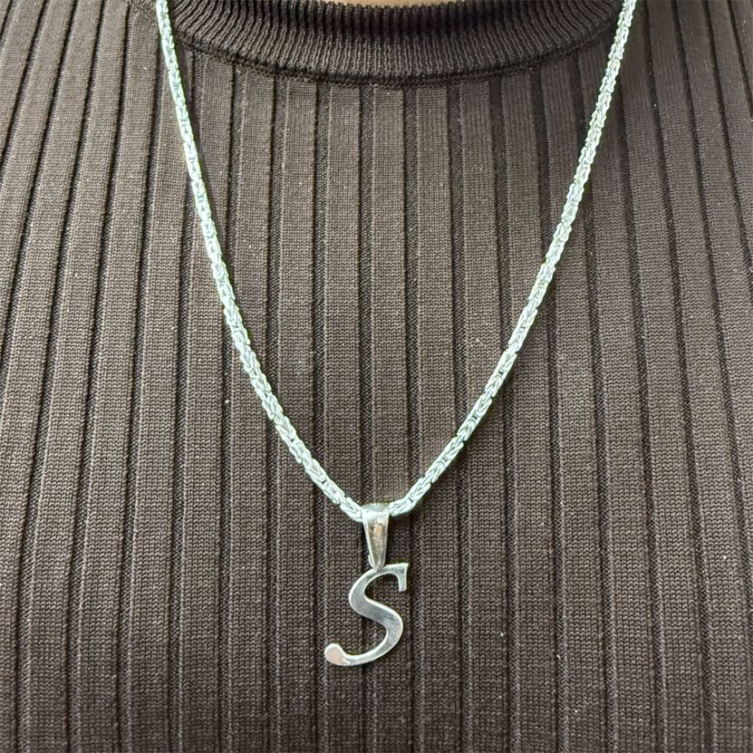 Set Königskette 2,2 mm mit Armband und Wunschbuchstabe – Ansicht 3