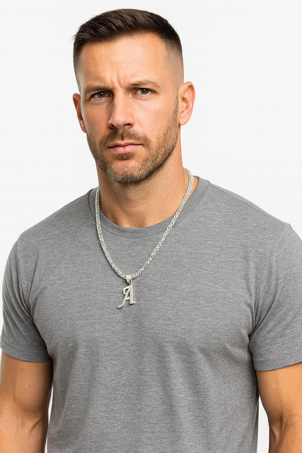 SET Königskette 3mm Mit Armband und Wunschbuchstabe