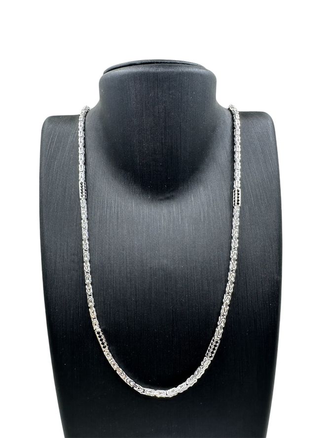 Silber 925 Königskette ICED Out Black Massiv- 3.5mm breit (3)