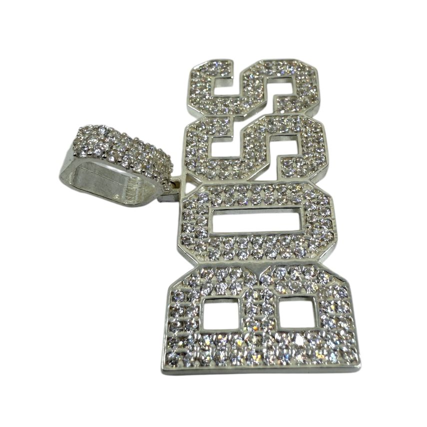 Silber 925 Boss Anhänger Iced Out