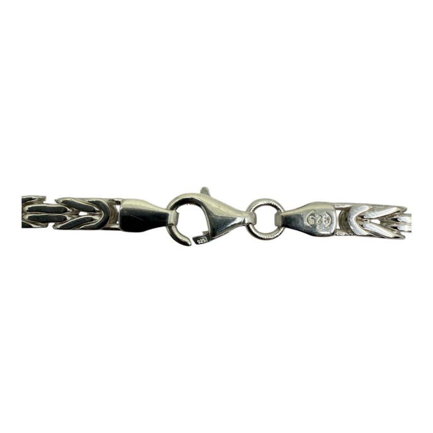 Königskette Iced Out 2.0 4 mm mit blauen Zirkonia aus 925er Silber – Ansicht 4