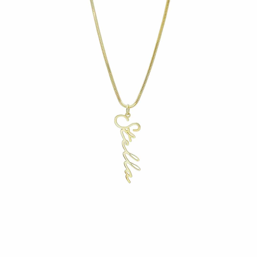Stilvolle Signatur Namenskette Itali aus 925er Silber, ideal für personalisierten Schmuck.