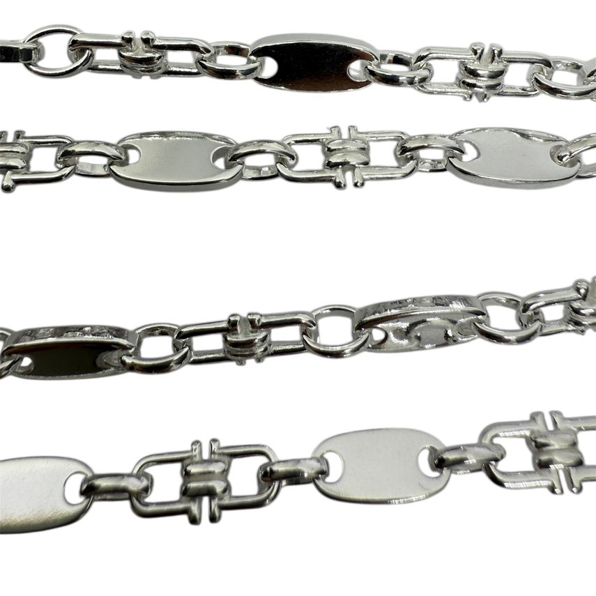 Plattenkette 5mm breit - 925er Silber