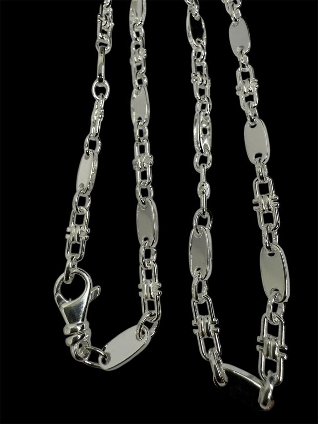 Plattenkette 5mm breit - 925er Silber