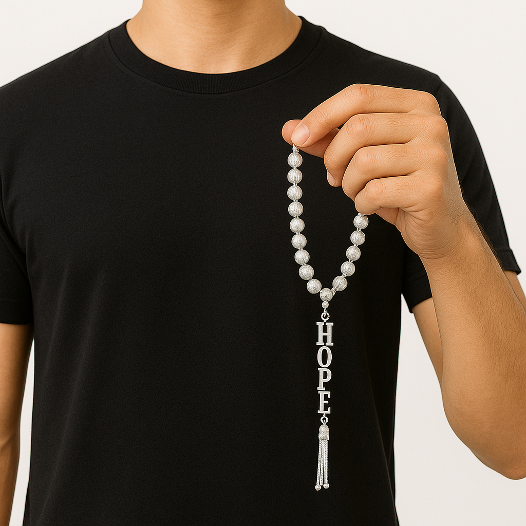 TESBIH 925 SILBER NAME Gravur Sterlingsilber