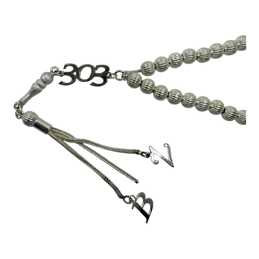 Tesbih Silber 925 – personalisiert mit Namen oder Zahl