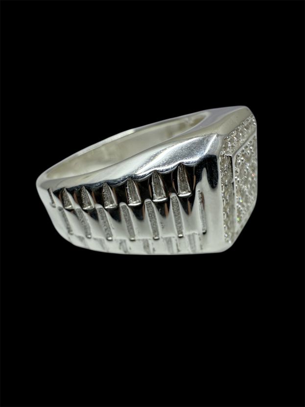 Iced Out Silberring Ares  - 925 Sterlingsilber mit  Zirkonia