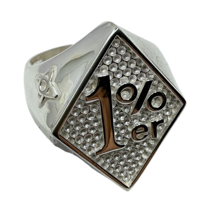 1%er Silber Herrenring Massiv
