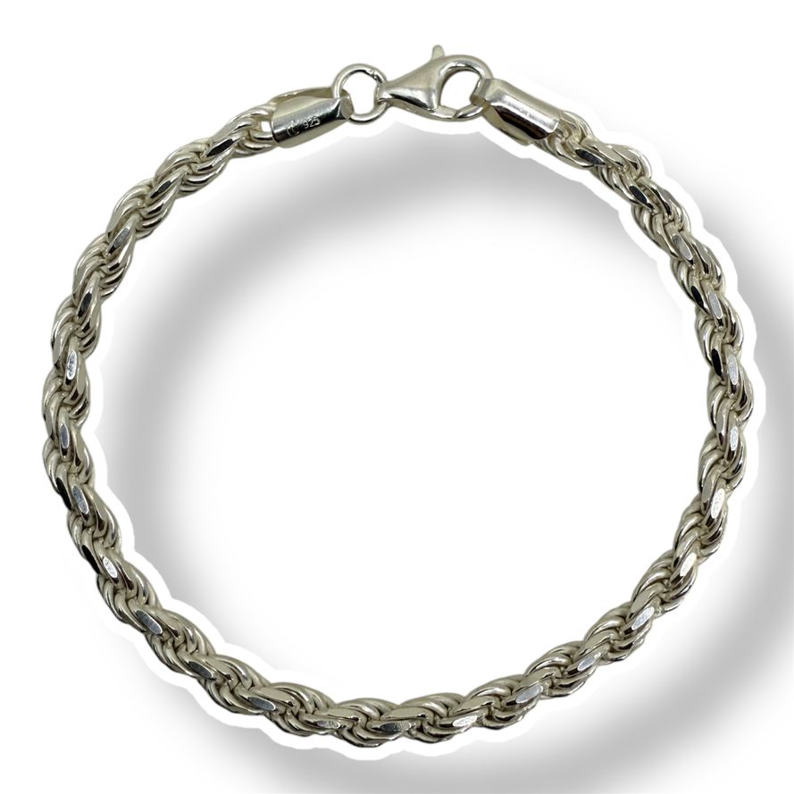 Kordelkette Armband 5mm - 925 Silber