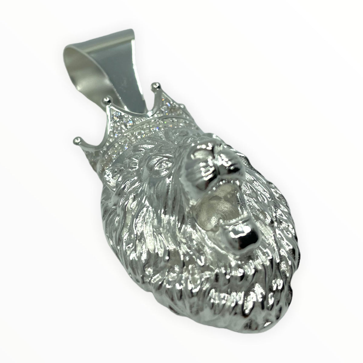Iced-Out-Löwen-Anhänger aus 925er Sterlingsilber – Ansicht 3