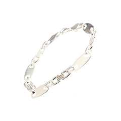 Plattenkette Armband 8mm aus 925 Sterling Silber