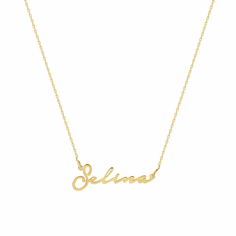 Stilvolle Signatur Kette Waagerecht aus 925er Silber, perfekt für maßgeschneiderte Eleganz.