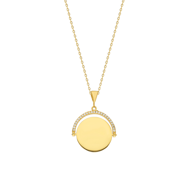Gravurkette Olymp zweiseitig aus 925er Silber
