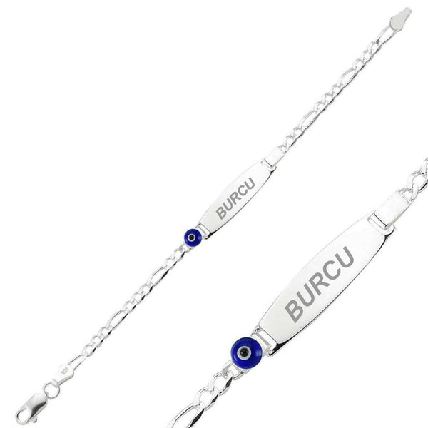 Kinderarmband mit Nazar-Auge aus 925er Silber