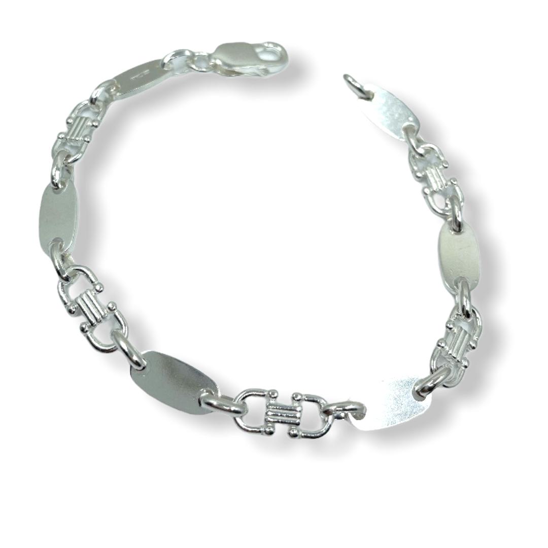 Plattenkette Armband 6,5 mm aus 925er Sterlingsilber – Ansicht 3