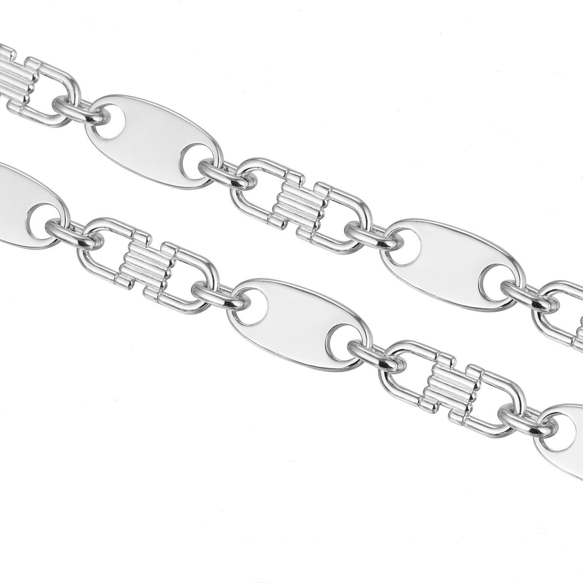 Plattenkette 8 mm aus 925er Sterlingsilber – Ansicht 3