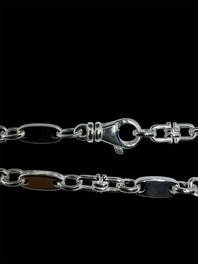 Plattenkette 5mm breit - 925er Silber