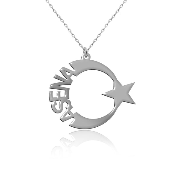 Türkei-Anhänger mit Gravur für Damen aus 925er Silber